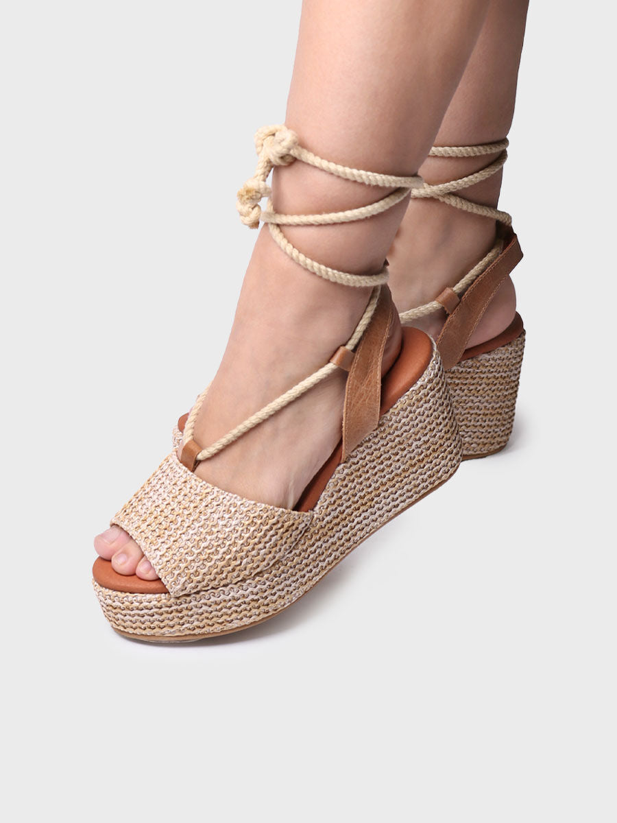 Tamesis Natural High-wedge Sandals