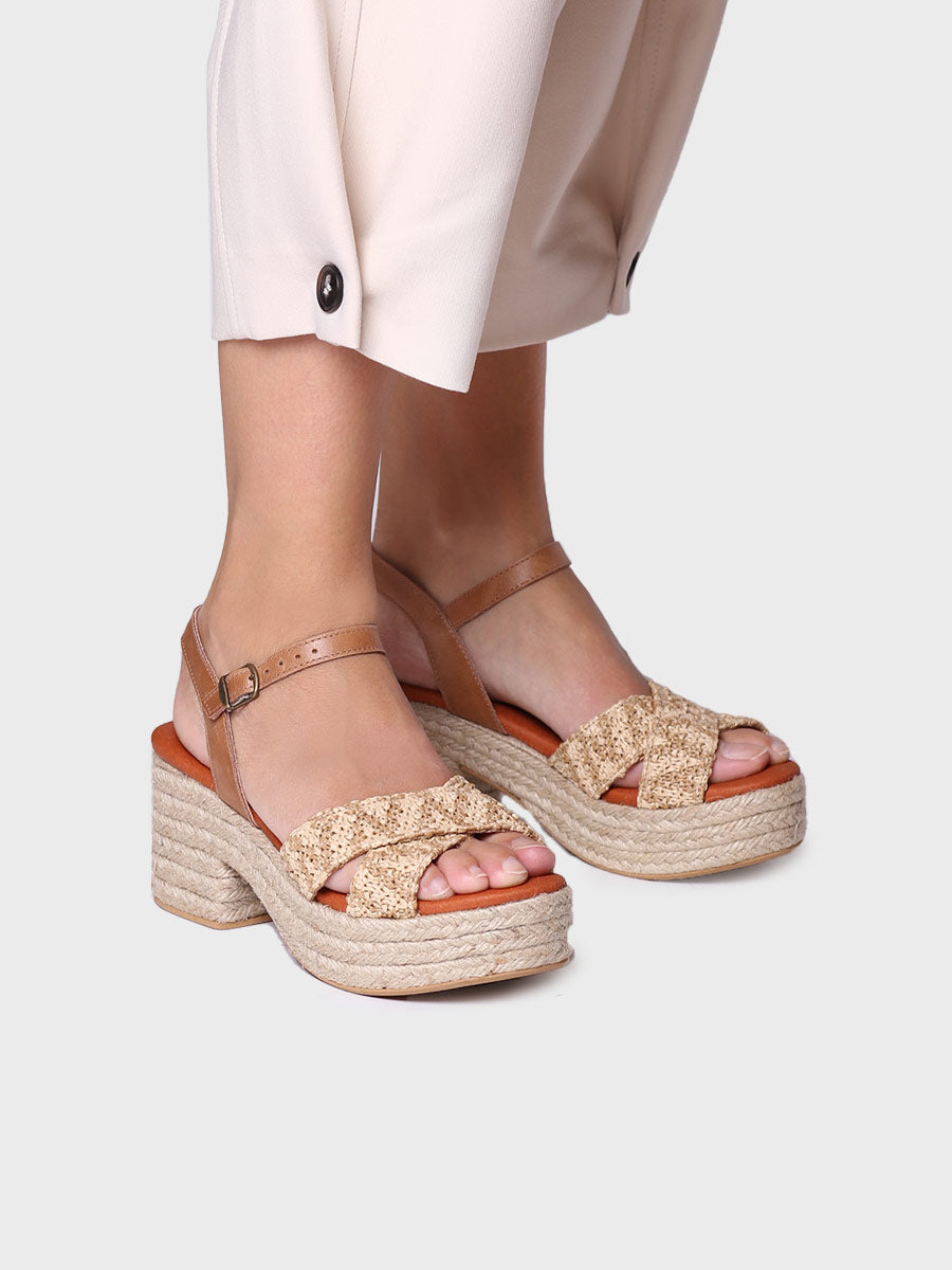 Atenes Natural Open-toe Sandals