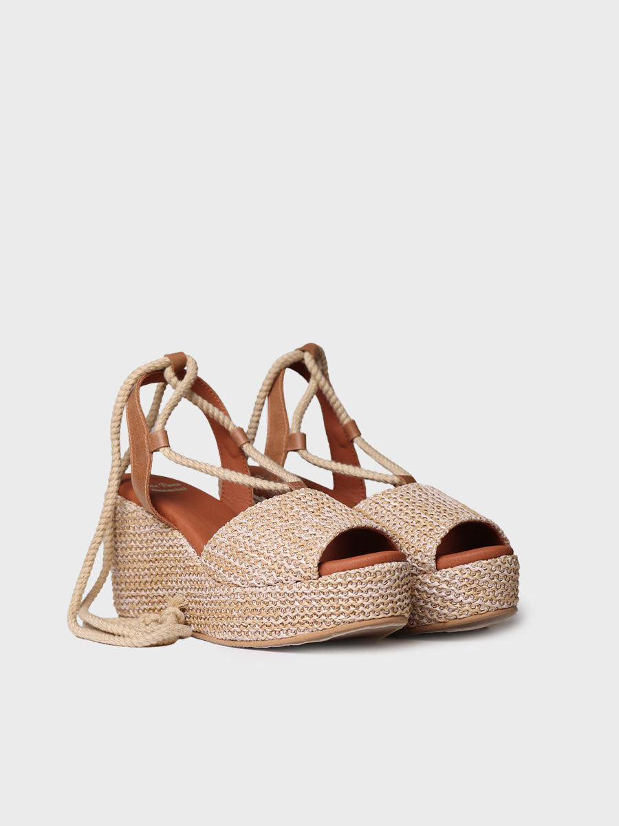 Tamesis Natural High-wedge Sandals