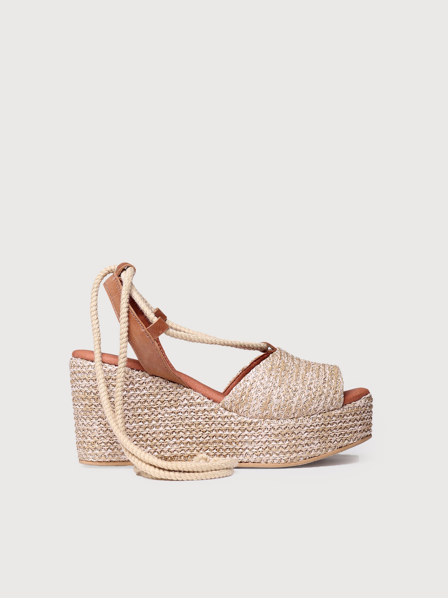 Tamesis Natural High-wedge Sandals