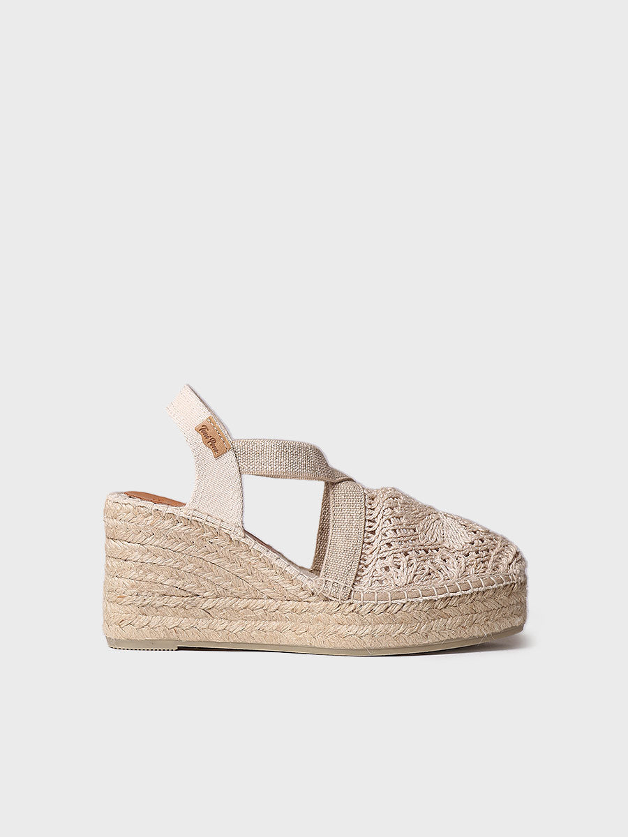 Thalia Natural Crochet Espadrilles