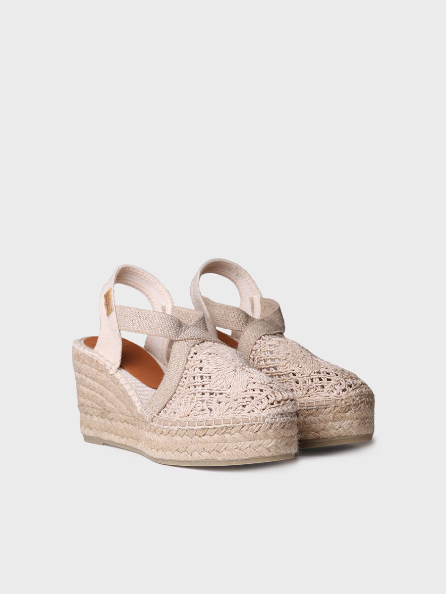 Thalia Natural Crochet Espadrilles