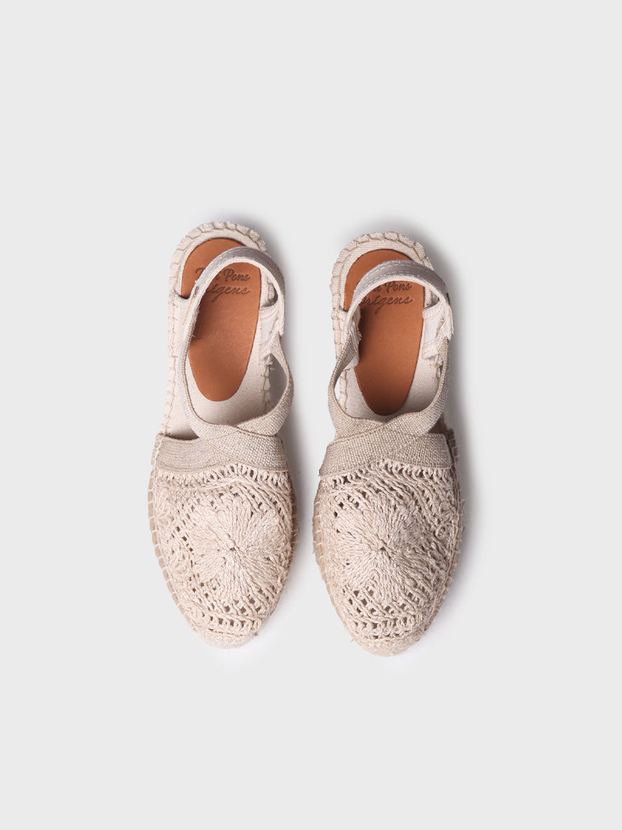 Thalia Natural Crochet Espadrilles