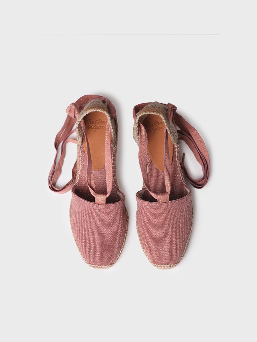 Vega Blush Cotton Espadrilles