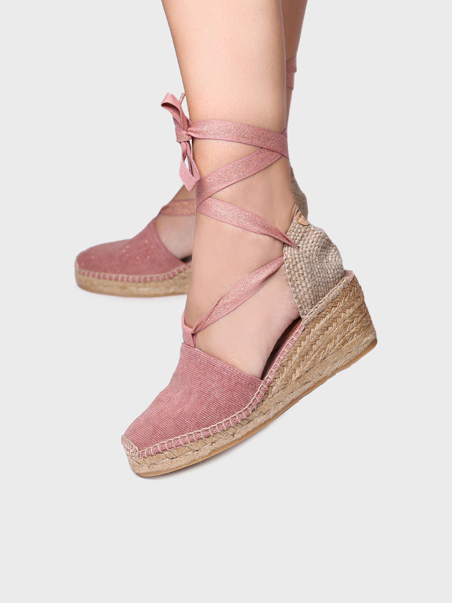 Vega Blush Cotton Espadrilles